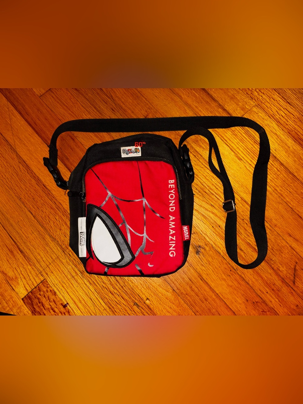 Marvel Spider-Man Beyond Amazing Red/Black Crossbody Bag, Zip, Adjustable Strap